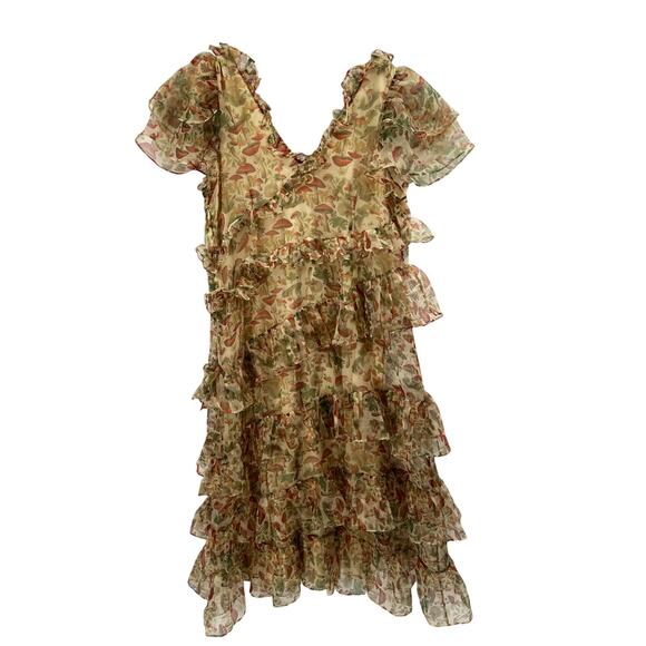 Selkie 2X The Elfin mushroom Ruffle Maxi Dress - Picture 6 of 10